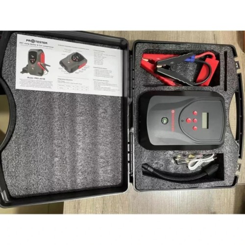 Пуско зарядний пристрій Protester Jump Starter, з компресором 2-в-1, 12V, 2000А (PRO-JS158)