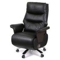 Офісне крісло Аклас Отаман, з електроприводом, Шкіра LC-A Black/PU Black (00174391)