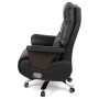 Офісне крісло Аклас Отаман, з електроприводом, Шкіра LC-A Black/PU Black (00174391)
