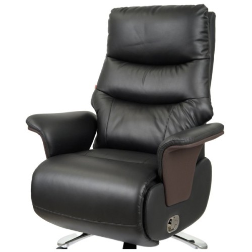 Офісне крісло Аклас Отаман, з електроприводом, Шкіра LC-A Black/PU Black (00174391)