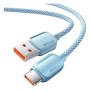 Дата кабель USB 2.0 AM to USB-C 1.0m 100W blue Essager (EXC7A-WL03-P)