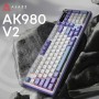 Клавіатура Ajazz AK980 V2 Gift Switch V2 Wireless/Bluetooth/USB UA White/Blue (AK980-V2-G-PWB)