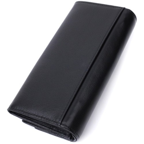 Гаманець ST Leather З натуральної шкіри Чорний (22696)