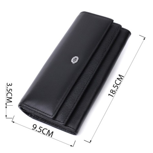 Гаманець ST Leather З натуральної шкіри Чорний (22696)