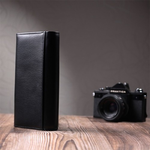 Гаманець ST Leather З натуральної шкіри Чорний (22696)