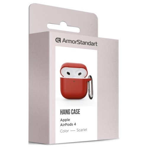 Чохол для навушників Armorstandart Hang Case для Apple AirPods 4 Scarlet (ARM81294)