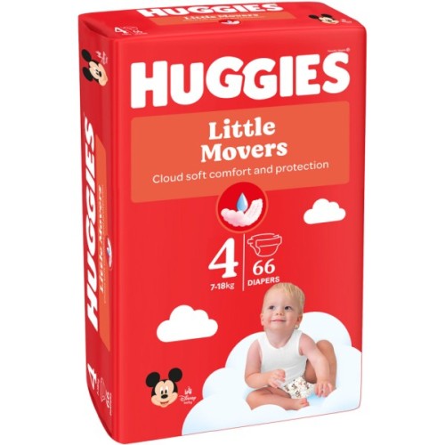 Підгузки Huggies Little Movers Mega 4 (7-18) кг 66 шт (5029053548777)