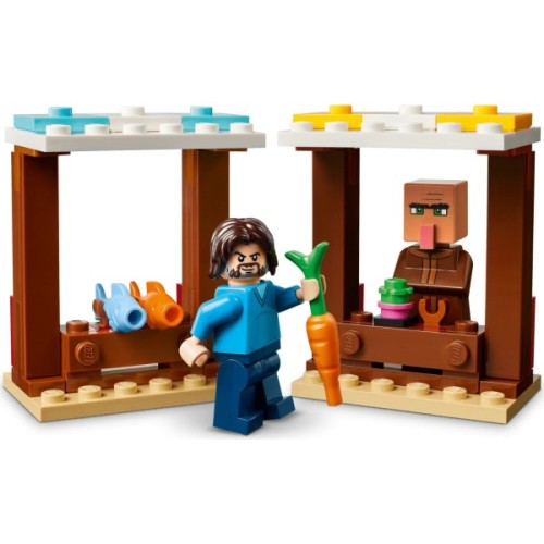 Конструктор LEGO Minecraft Напад на село з повітряною кулею Ґаст (21273)