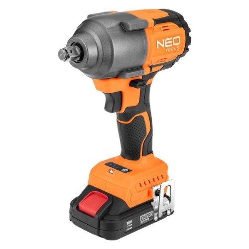 Гайковерт Neo Tools Energy+ 18V, безщітковий, 2400об/хв, 850Нм, 1/2", 3 швидкості, 1.8кг (без АКБ та ЗП) (04-608)