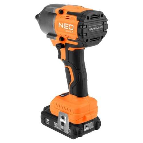 Гайковерт Neo Tools Energy+ 18V, безщітковий, 2400об/хв, 850Нм, 1/2", 3 швидкості, 1.8кг (без АКБ та ЗП) (04-608)