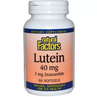 Антиоксидант Natural Factors Лютеїн 40 мг, Lutein, 60 гелевих капсул (NFS-01035)