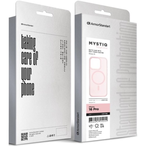 Чохол до мобільного телефона Armorstandart Mystiq MagCase Apple iPhone 16 Pro Light Pink (ARM91580)