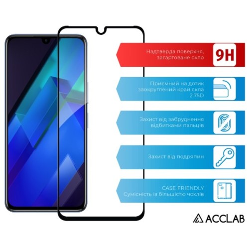 Скло захисне ACCLAB Full Glue Infinix Note 12 Black (1283126546556)
