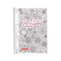 Книга записна Brunnen Коледж-блок А4 Premium Zenart flowers, клітинка 80 аркушів (10-674 28)