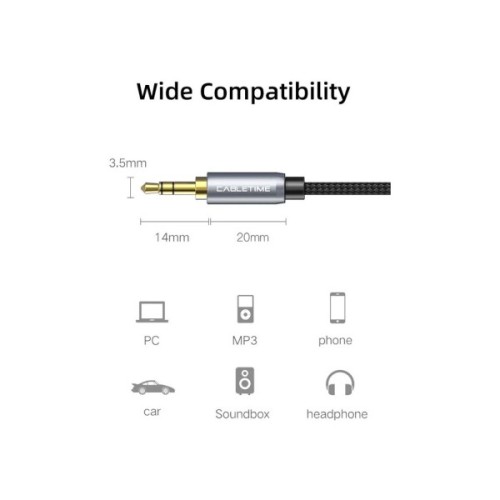 Кабель мультимедійний 3.5mm M to 3.5mm F 3.0m Cabletime (CA915255)