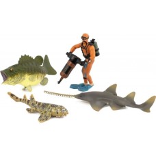 Фігурка Kids Team Морські мешканці: бичача акула, європейський пілорил, окунь, аквала (Q9899-P25_2) Фігурка Kids Team Морські мешканці: бичача акула, європейський пілорил, окунь, аквала (Q9899-P25_2)