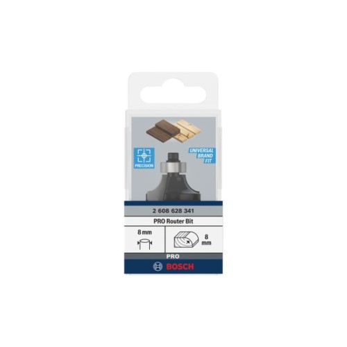 Фреза Bosch Professional карнизна, Std, S8, R8, L15.2 (2.608.628.341)