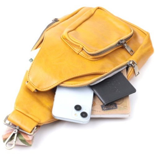 Сумка Vintage З екошкіри Жовта (22775)