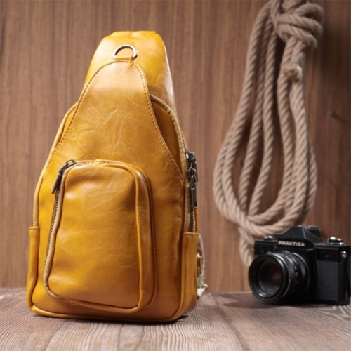 Сумка Vintage З екошкіри Жовта (22775)