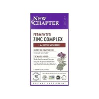 Мінерали New Chapter Цинк ферментований комплекс, Fermented Zinc Complex, 30 таблі (NC0348)
