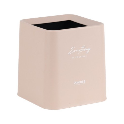 Кошик для паперів Axent Настільний контейнер для сміття, квадратний, персиковий (2132-42-A)