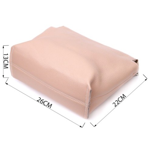 Сумка Grande Pelle З натуральної шкіри Пудрова (11695)