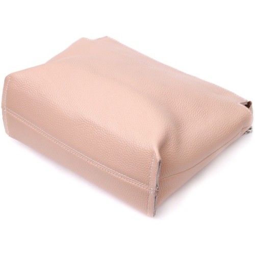 Сумка Grande Pelle З натуральної шкіри Пудрова (11695)