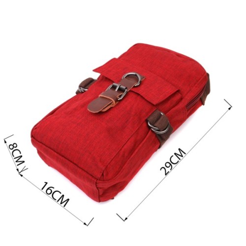 Сумка Vintage З текстилю Бордова (22189)