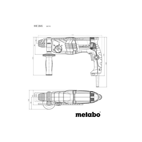 Перфоратор Metabo KHE 2645 SDS-plus, 850Вт, 2.9Дж, 2.9кг (601710500)