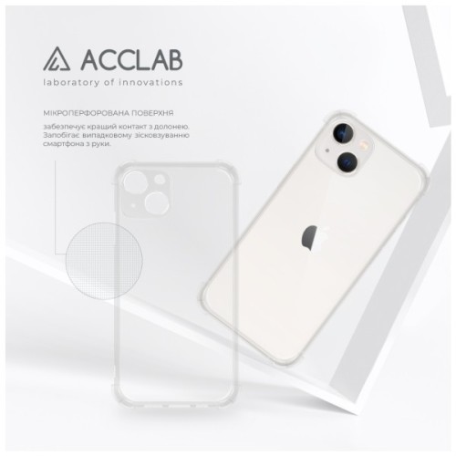 Чохол до мобільного телефона ACCLAB ShockProof Apple iPhone 13 Transparent (1283126587849)