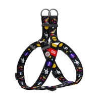 Шлея для собак WAUDOG Nylon з QR паспортом "NASA" пластиковий фастекс XL (324-0047)