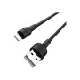 Дата кабель USB 2.0 AM to Lightning 1.0m 2.4A silicone BX30 black BOROFONE (6931474706867)