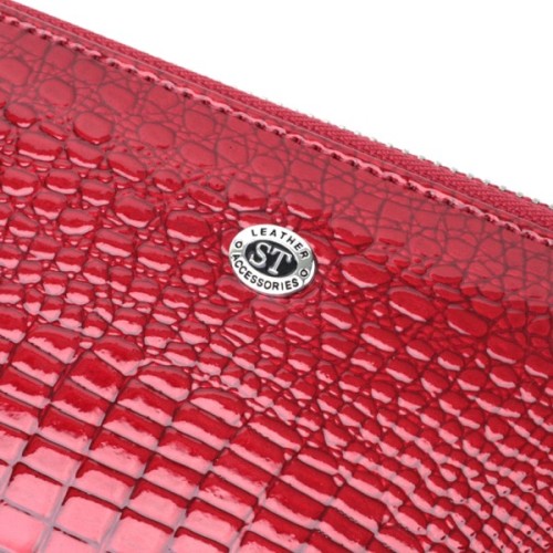Гаманець ST Leather З натуральної шкіри Червоний (22677)