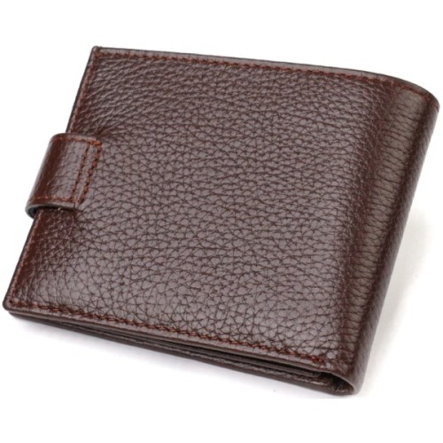 Портмоне Canpellini З натуральної зернистої шкіри Коричневе (21881)