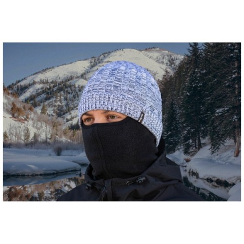Водонепроникна шапка Dexshell Heathered Rib Knit Beanie Onesize 56-58 см біло-сіра (DH32405MBL)
