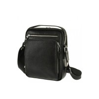 Сумка Vintage Месенджер шкіряна Чорна (14578)