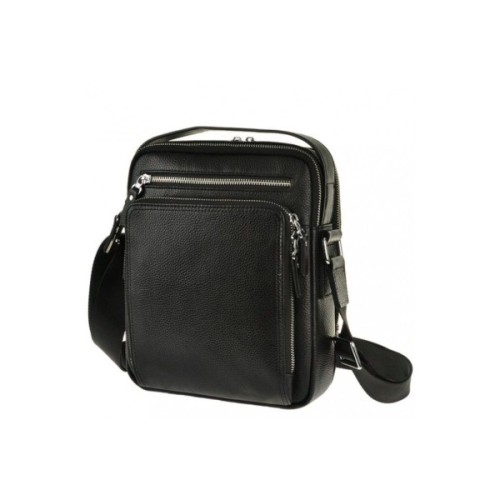 Сумка Vintage Месенджер шкіряна Чорна (14578)
