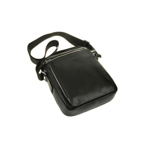 Сумка Vintage Месенджер шкіряна Чорна (14578)