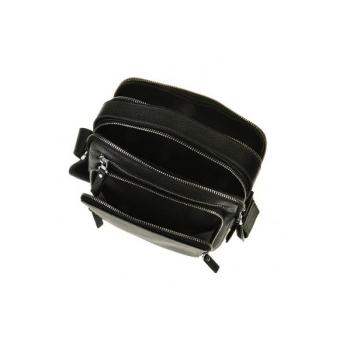 Сумка Vintage Месенджер шкіряна Чорна (14578)