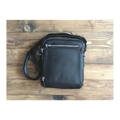 Сумка Vintage Месенджер шкіряна Чорна (14578)