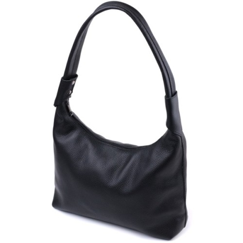 Сумка Shvigel З натуральної шкіри флотар Чорна (22827)