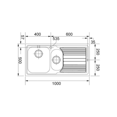 Мийка кухонна Franke Logica line LLL 651 (101.0381.836)