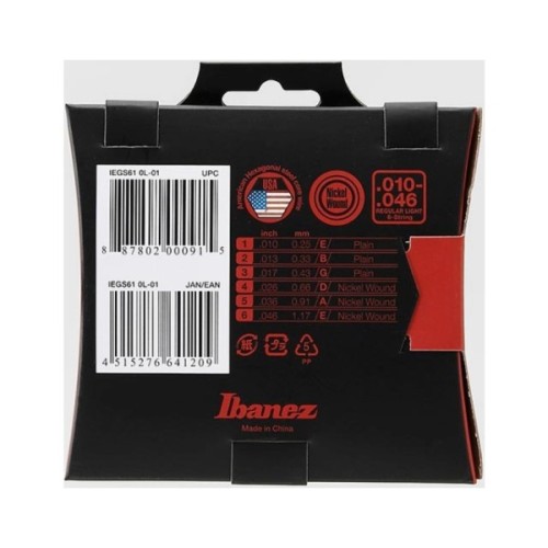 Струни для гітари Ibanez IEGS61 Electric Guitars Strings 10-46 (301871)