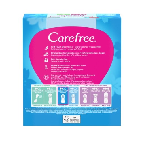 Щоденні прокладки Carefree М'якість бавовни з Алое 56 шт. (3574661486307)