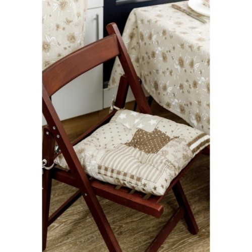 Подушка на стілець Прованс Печворк беж Господиня 40х40 см (4823093451162)