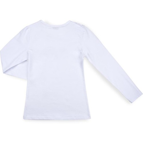 Кофта дитяча Matilda з мереживною оборкою (8430-128G-white)