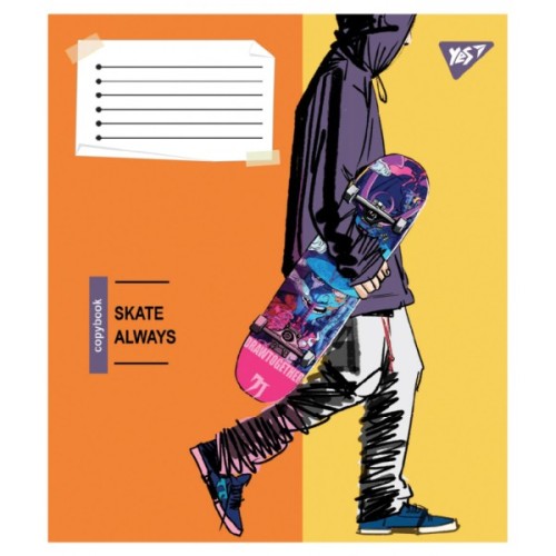 Зошит Yes Skate is always А5 60 аркушів клітинка (767815)
