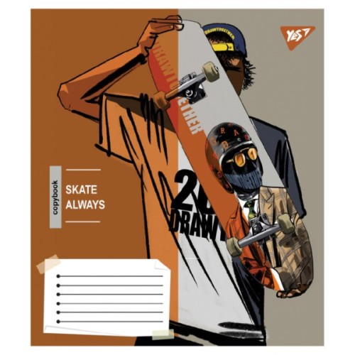 Зошит Yes Skate is always А5 60 аркушів клітинка (767815)