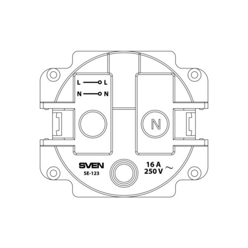 Розетка Sven SE-123 ivory (7100090)