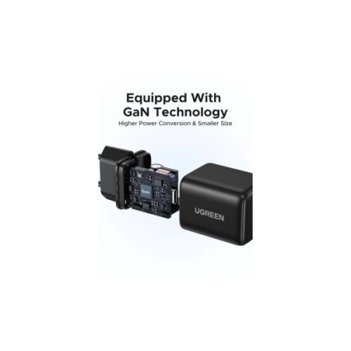 Зарядний пристрій Ugreen USB-C PD20W GaN X512 black (55553)